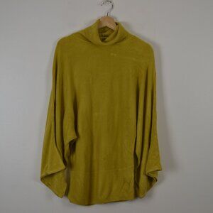 Vertigo Paris Womens L Dolman Batwing Sleeve Turtleneck Pullover Knit Sweater